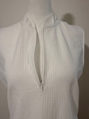 Sigrid Olsen White Golf and Tennis Top